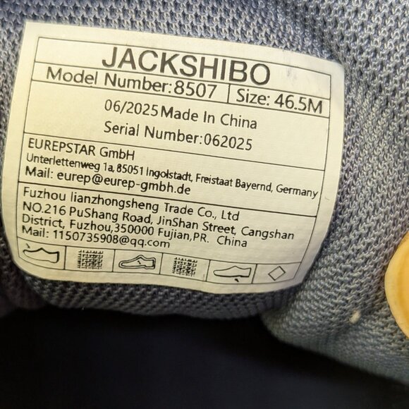 Jackshibo Men’s 8507 Lightweight Athletic Running Shoes Gray Size 12.5 (EU 46.5) main image 10